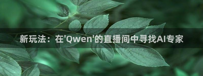 新玩法：在\'Qwen\'的直播间中寻找AI专家